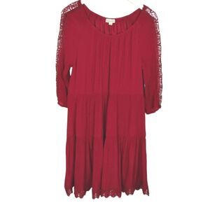 Indigo Rose 1X Mid-Length Plus Size Curvy Comfortable Long Sleeved Dress